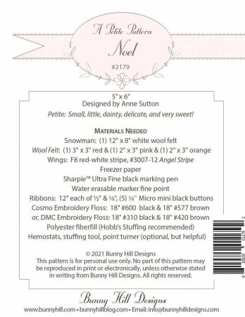 Back of the Noel Pattern