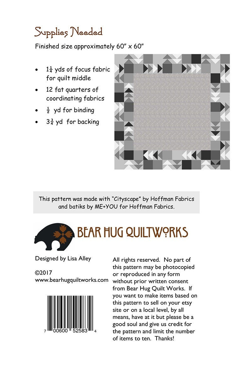 Underground Quilt Pattern