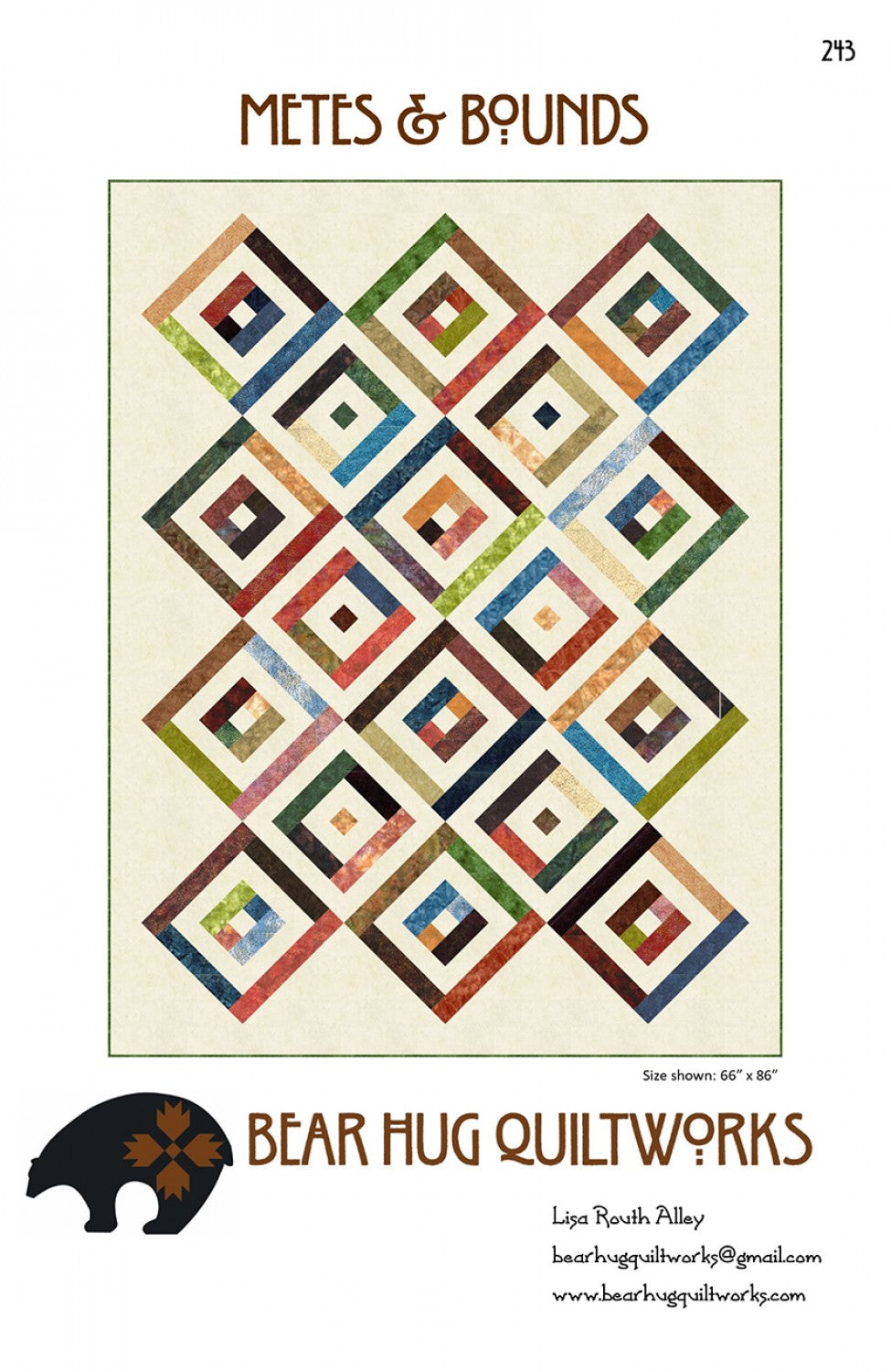 Metes & Bounds Quilt Pattern by Bear Hug Quiltworks