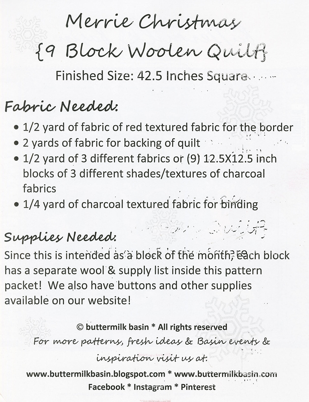 Merrie Christmas Block of the Month