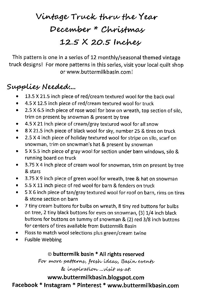 Vintage Truck Thru the Year December