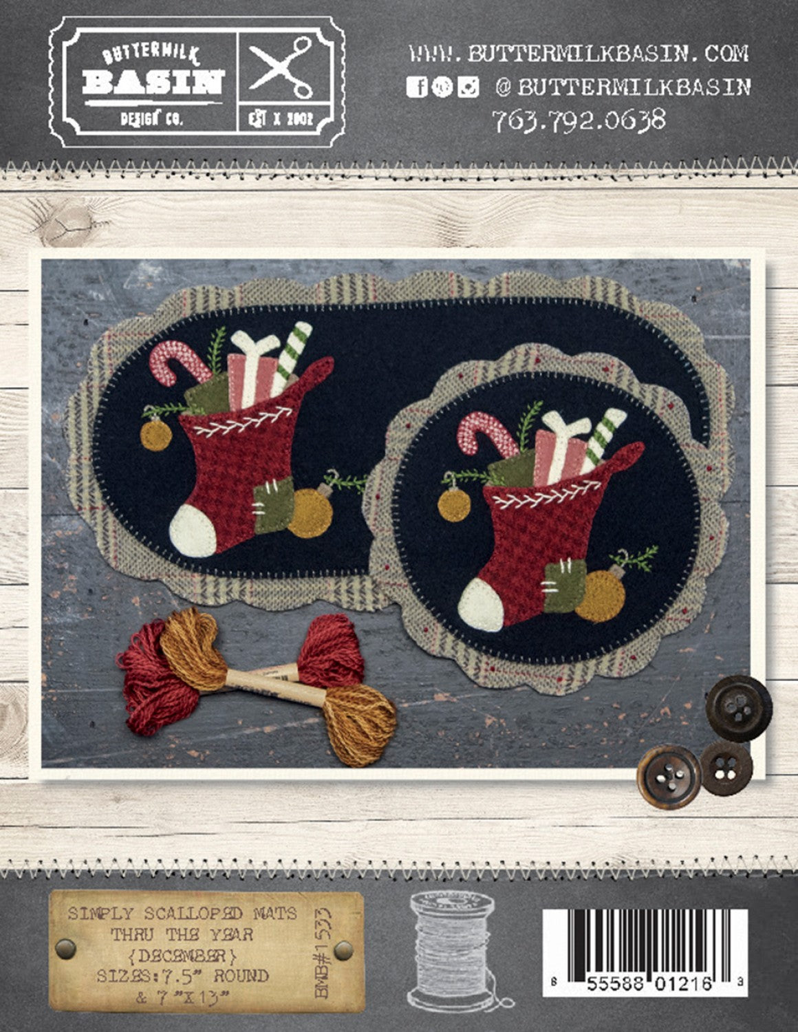 Simply Scalloped Mats Thru the Year December