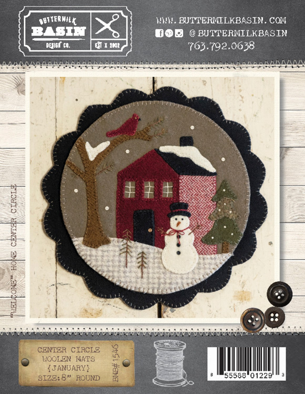 Center Circle Woolen Mats January