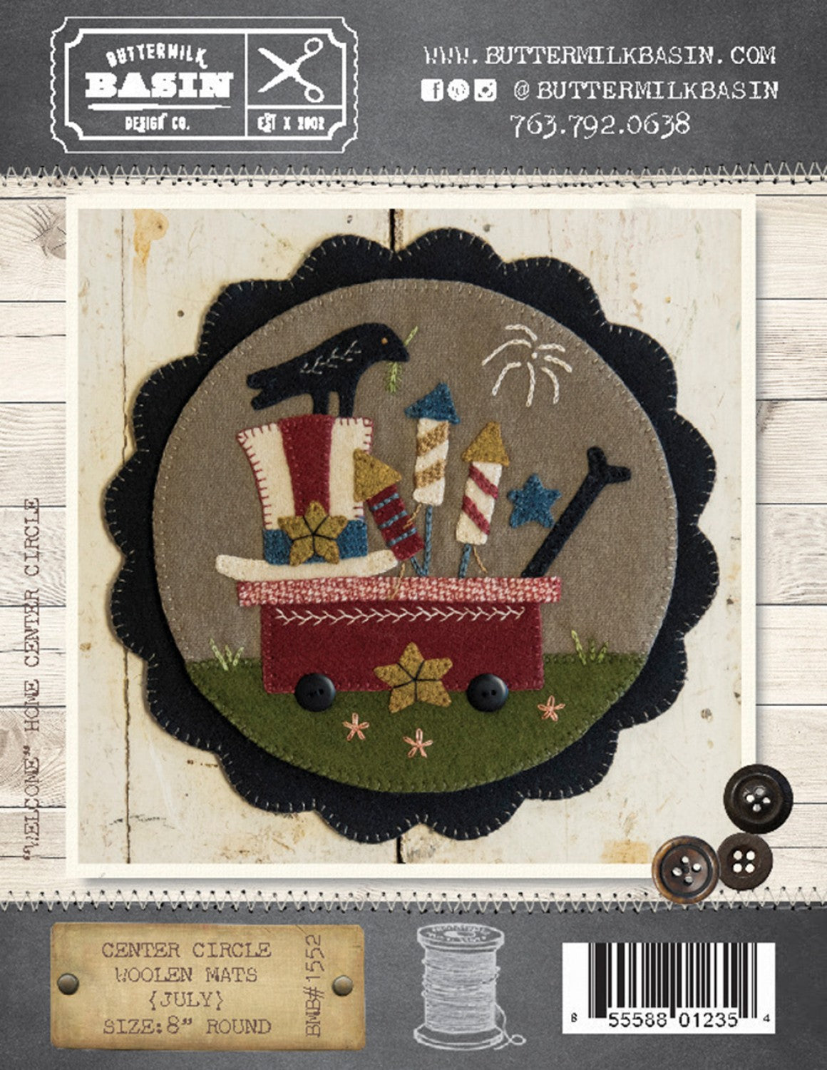 Center Circle Woolen Mats July