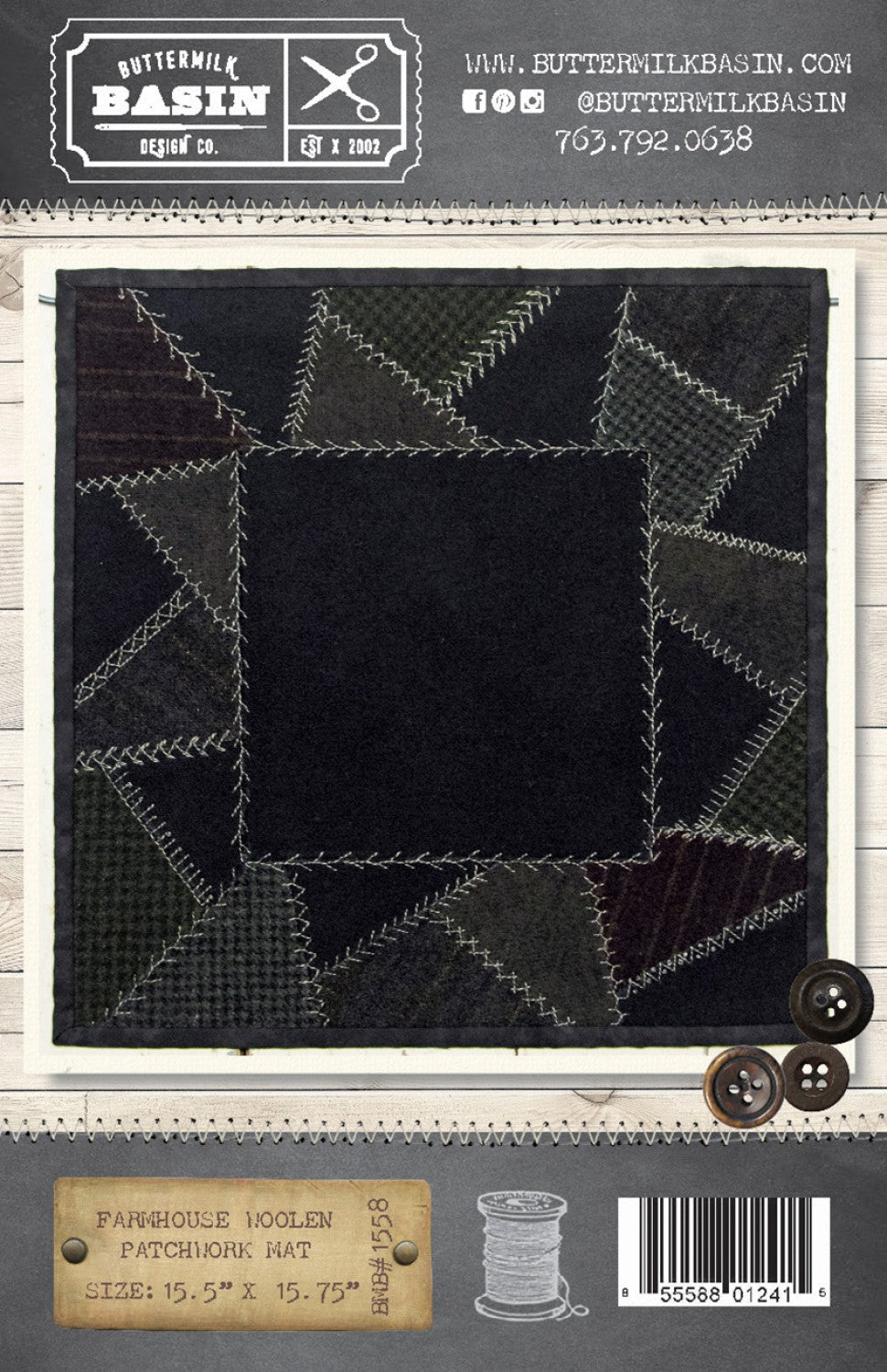 Farmhouse Woolen Patchwork Mat
