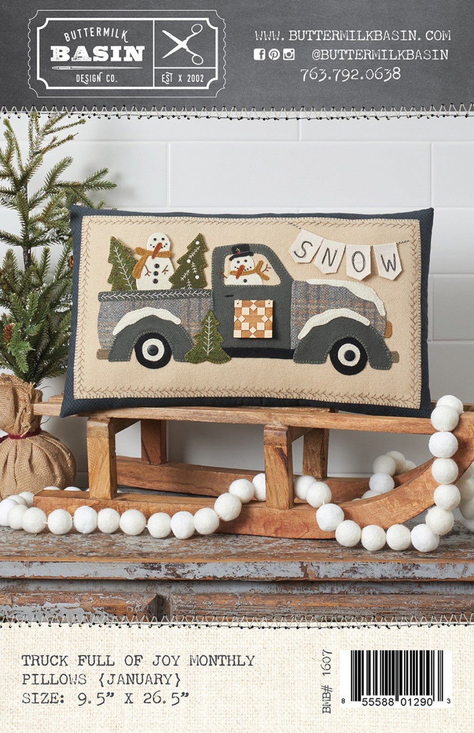 Truck Full of Joy Monthly Pillows January