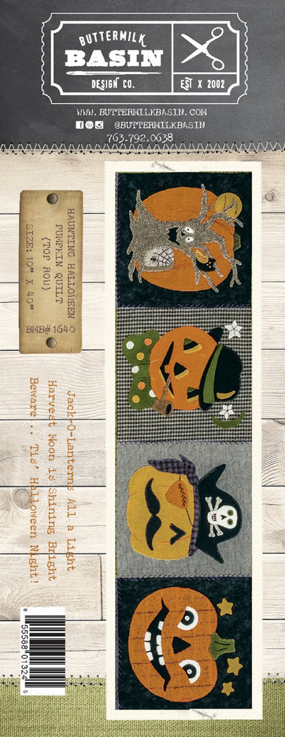 Haunting Halloween Pumpkin Quilt Top Row