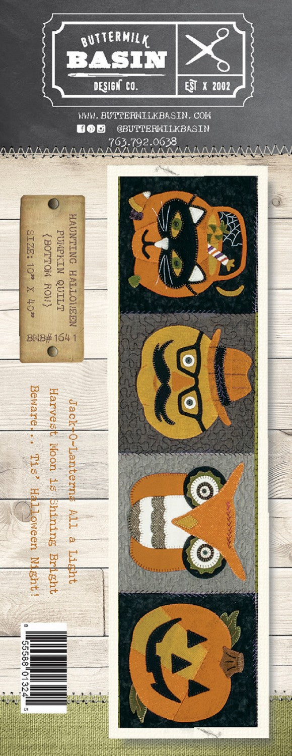 Haunting Halloween Pumpkin Quilt Bottom Row