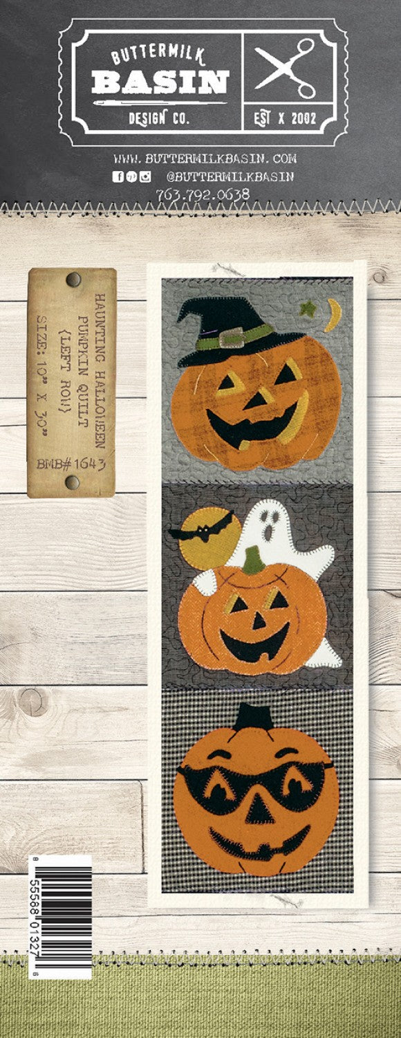 Haunting Halloween Pumpkin Quilt Left Row