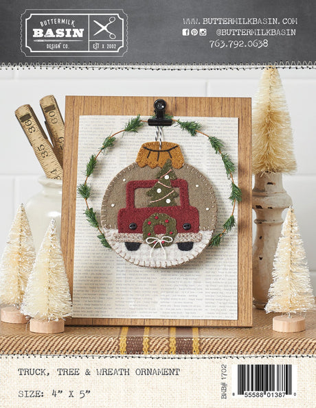 Truck, Tree & Wreath Ornament