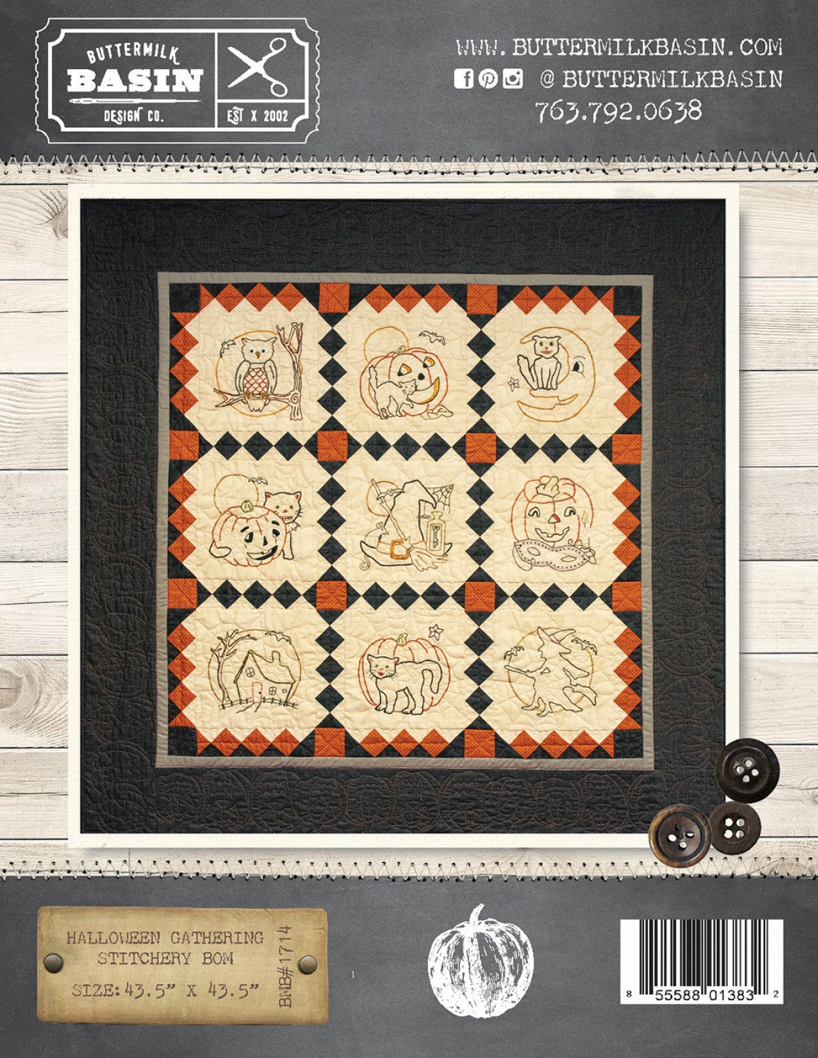 Halloween Gatherings Stitchery BOM