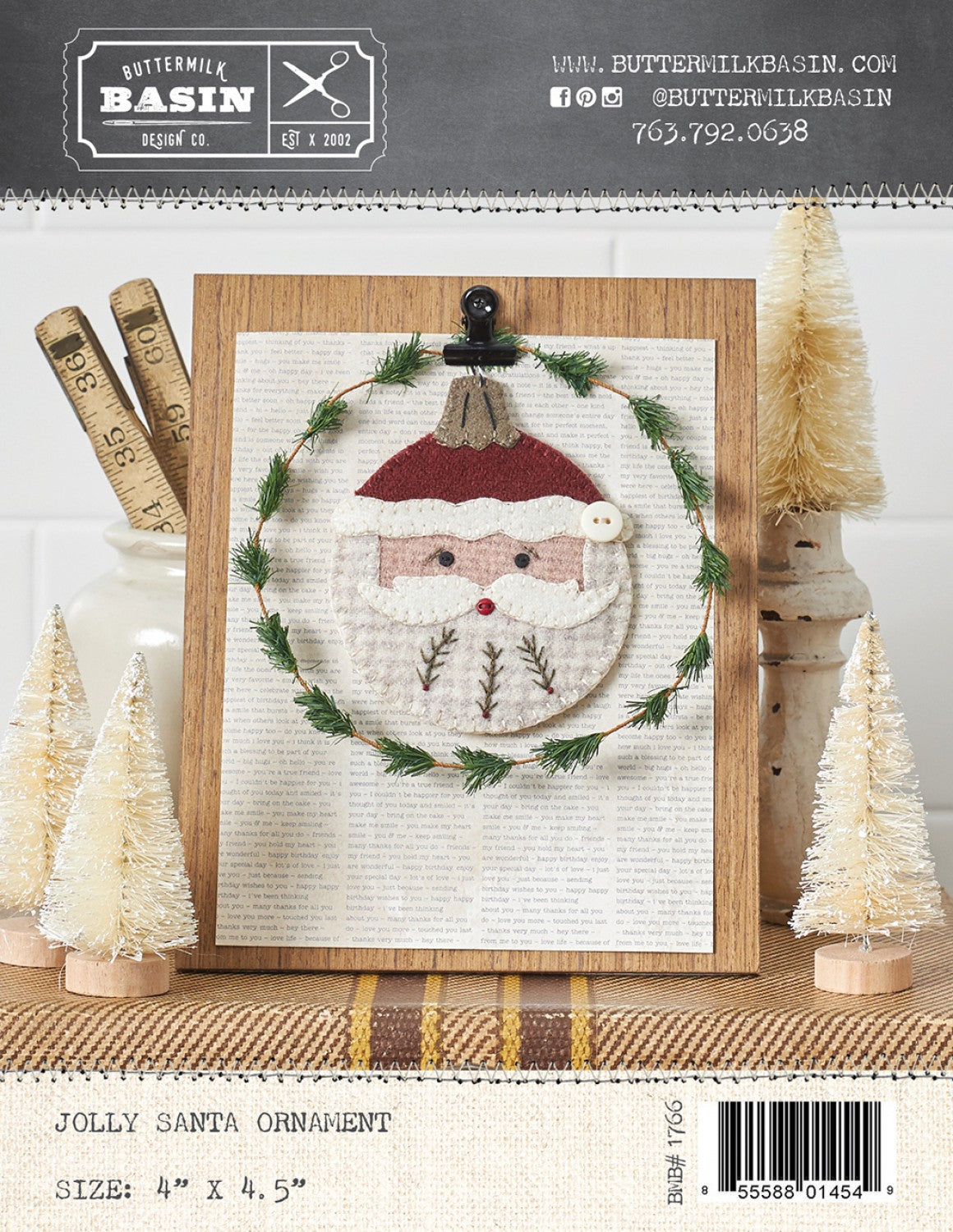 Jolly Santa Ornament