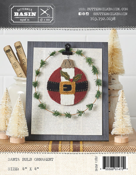 Santa Bulb Ornament