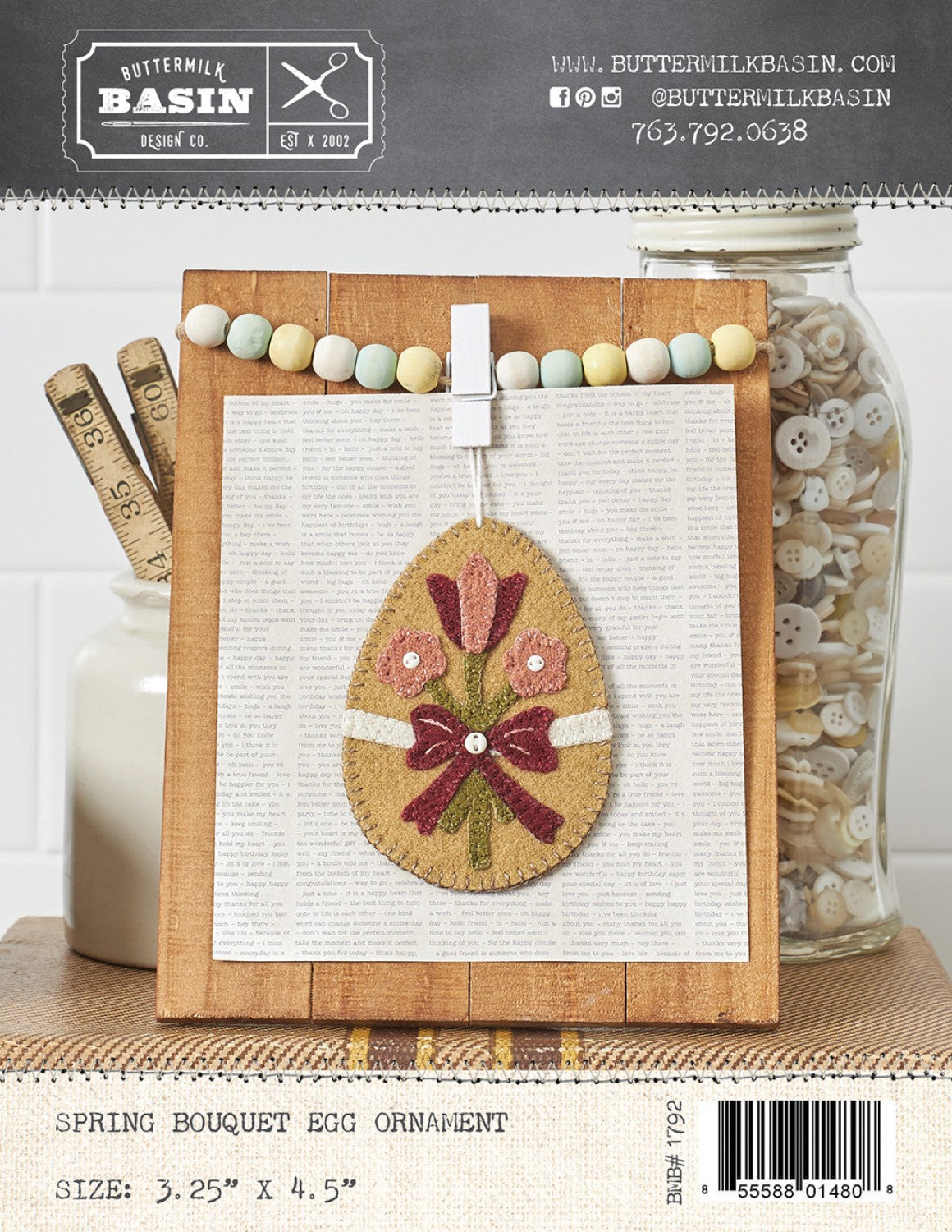 Spring Bouquet Egg Ornament