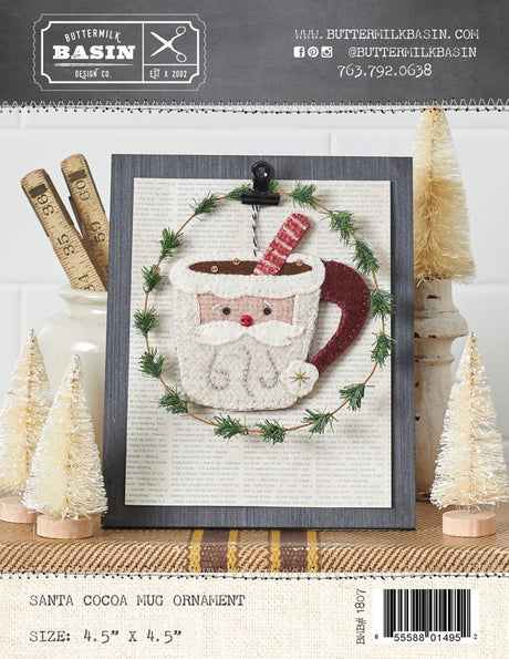 Santa Cocoa Mug Ornament