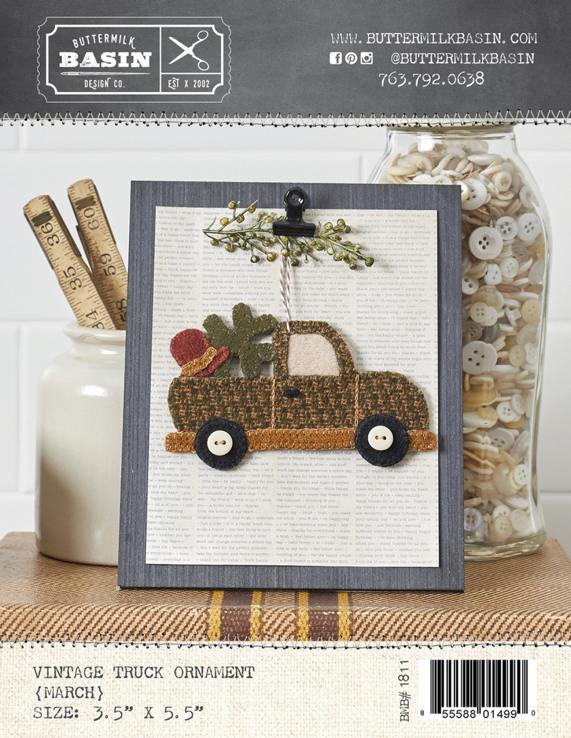 Vintage March Truck Ornament