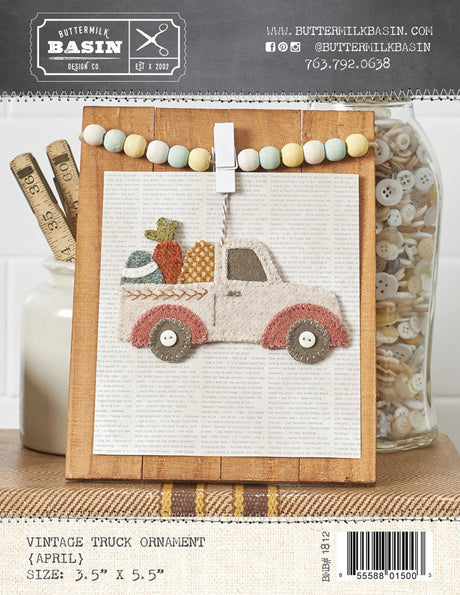 Vintage April Truck Ornament