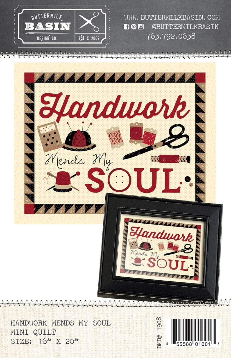 Handwork Mends My Soul Mini Quilt