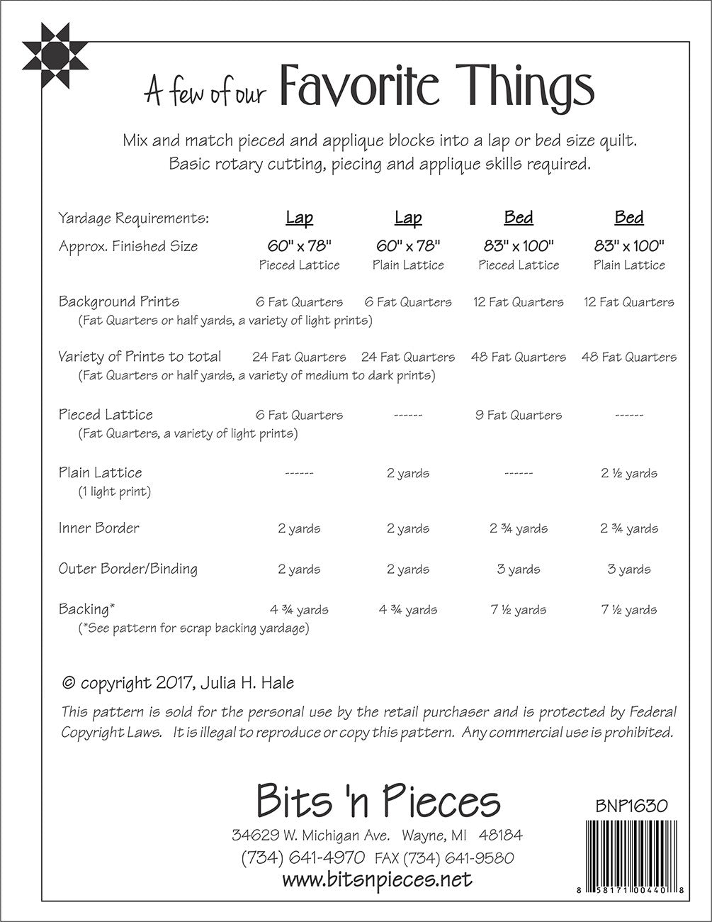 Favorite Things Block Of The Month