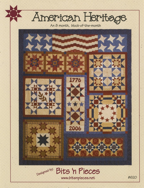 American Heritage - 8 Month Block of the Month in one pattern