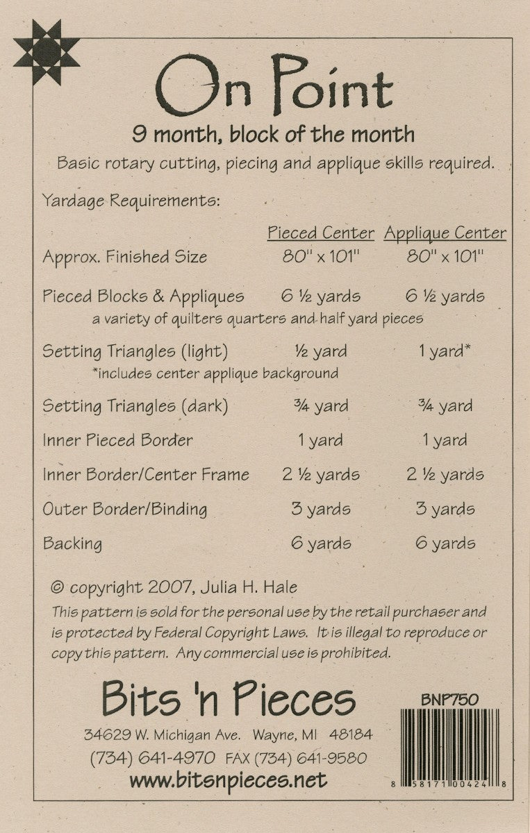 On Point - 9 month Block of the Month