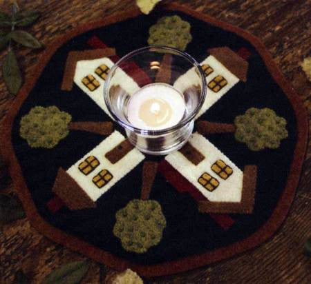 Little Stitchies - Houses Candle Mat by Bareroots