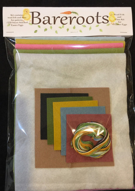 Sweet Stitched Easter Eggs Wool Felt & Floss Kit