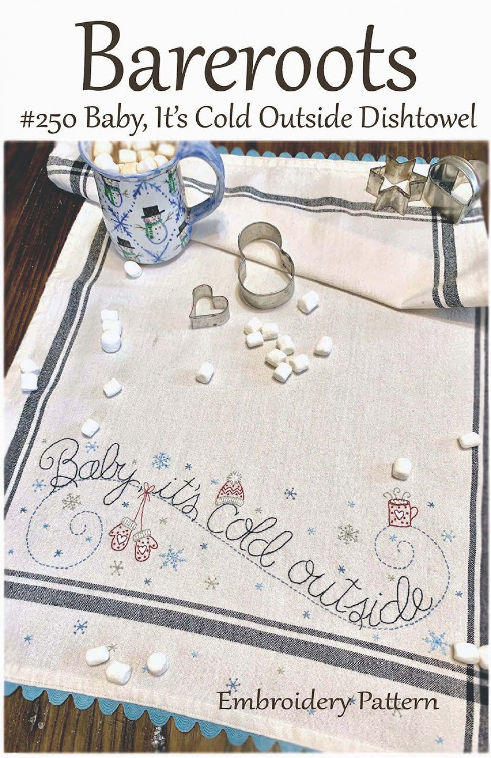 Baby, It's Cold Outside Embroidery Dishtowel Pattern