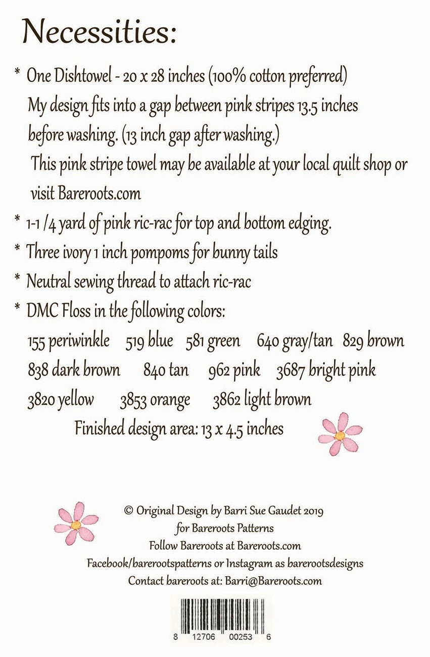 Easter Embroidery Dishtowel Pattern