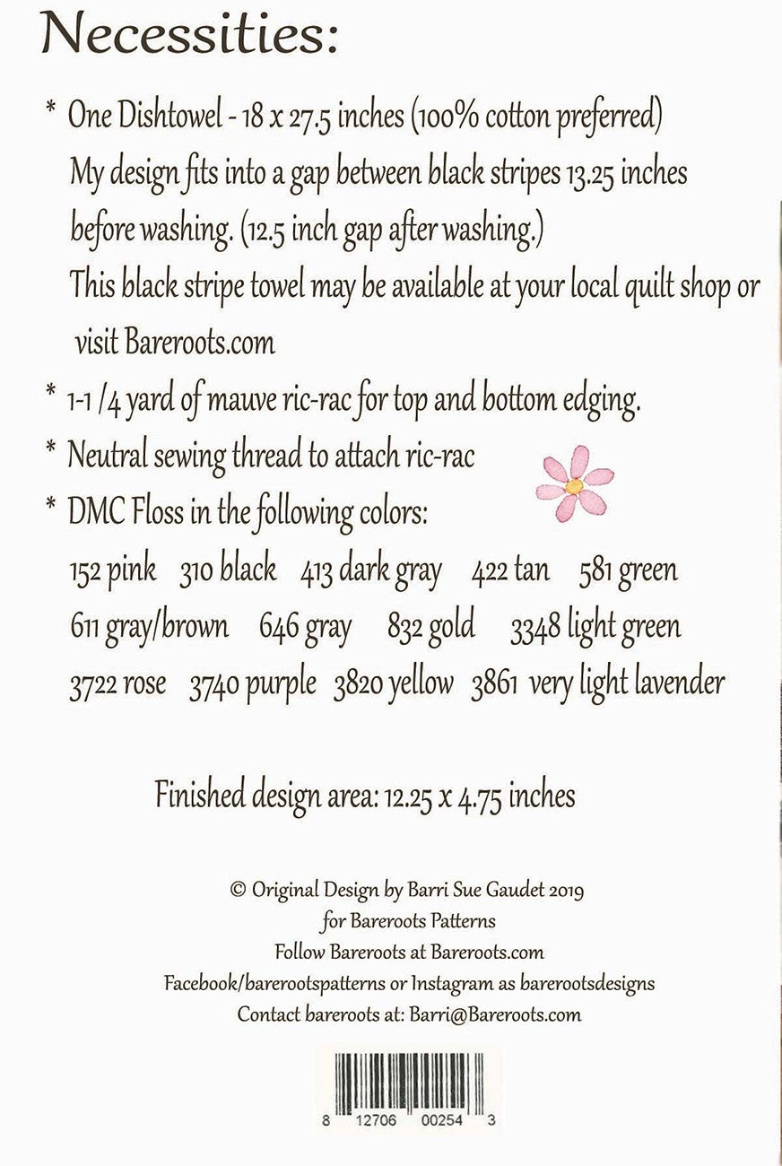 Fresh Picked Dishtowel Embroidery Pattern