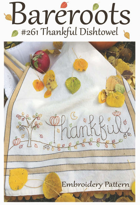Thankful Dishtowel Embroidery Pattern