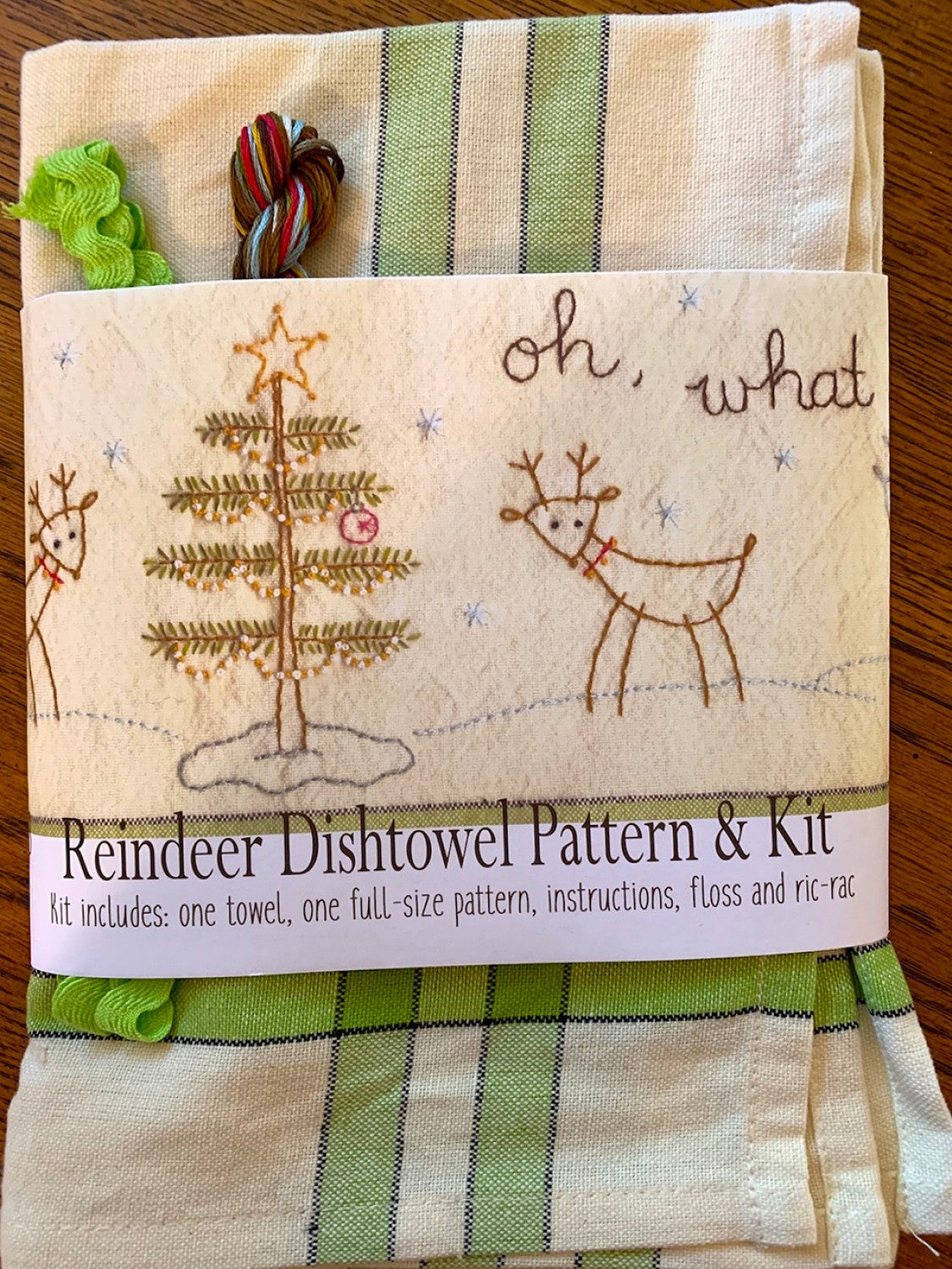 Oh! What Fun Dishtowel Pattern and Floss Kit