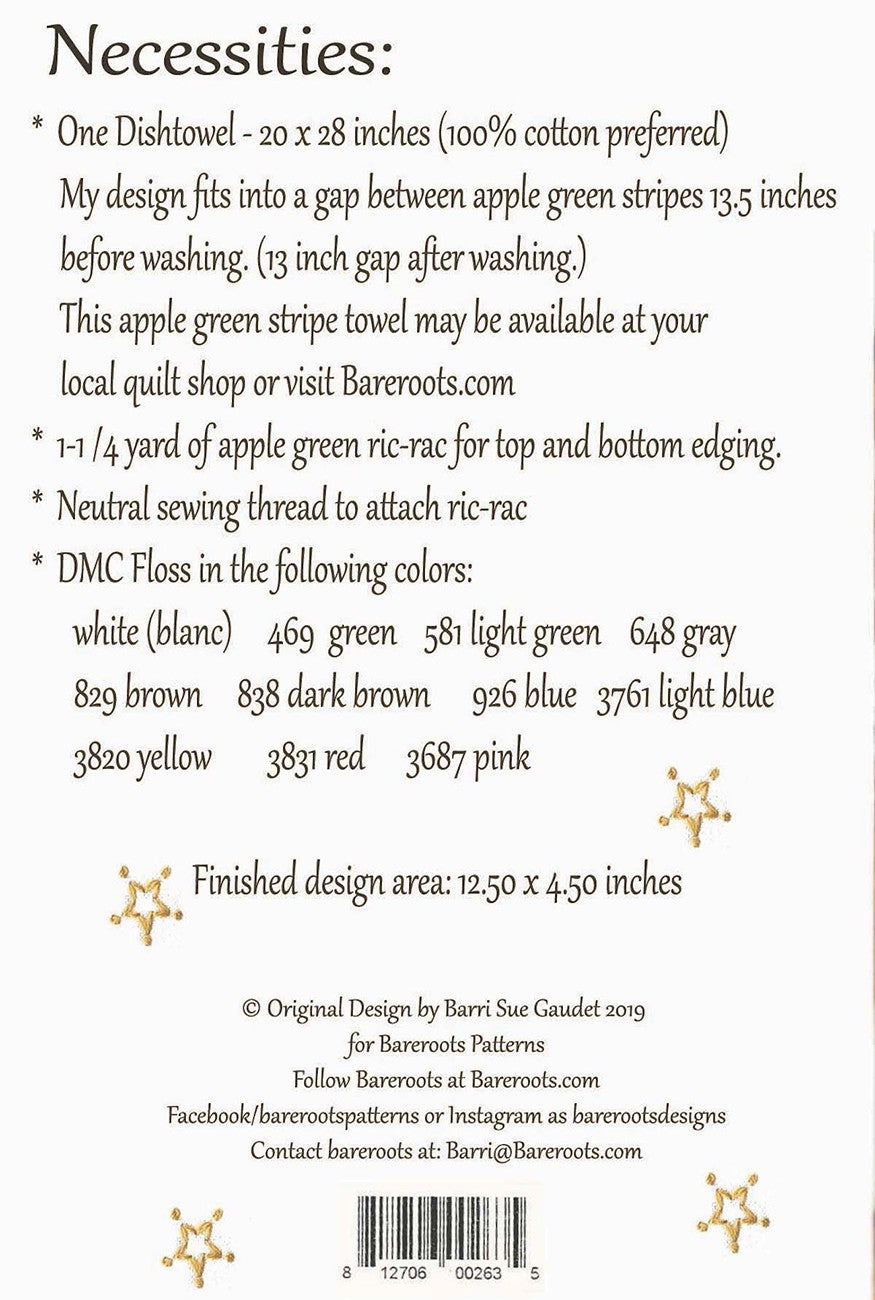 Oh! What Fun Reindeer Dishtowel Embroidery Pattern