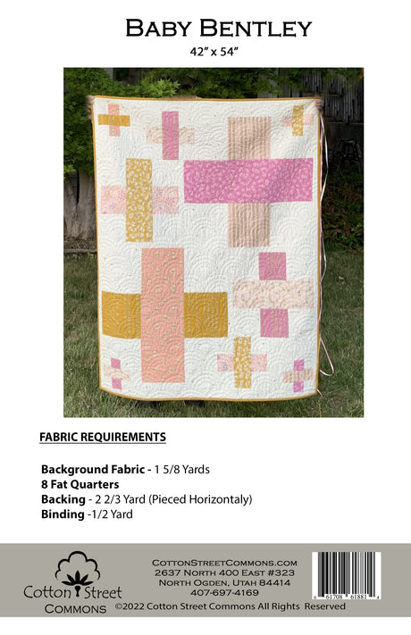 Back of the Baby Bentley Downloadable Pattern by Cotton Street Commons