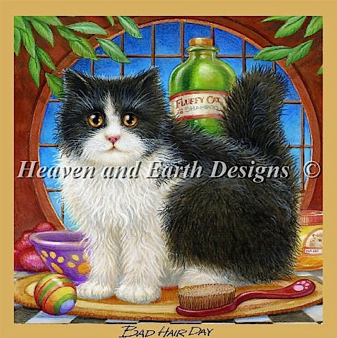 Bad Hair Day Cross Stitch by Randal Spangler