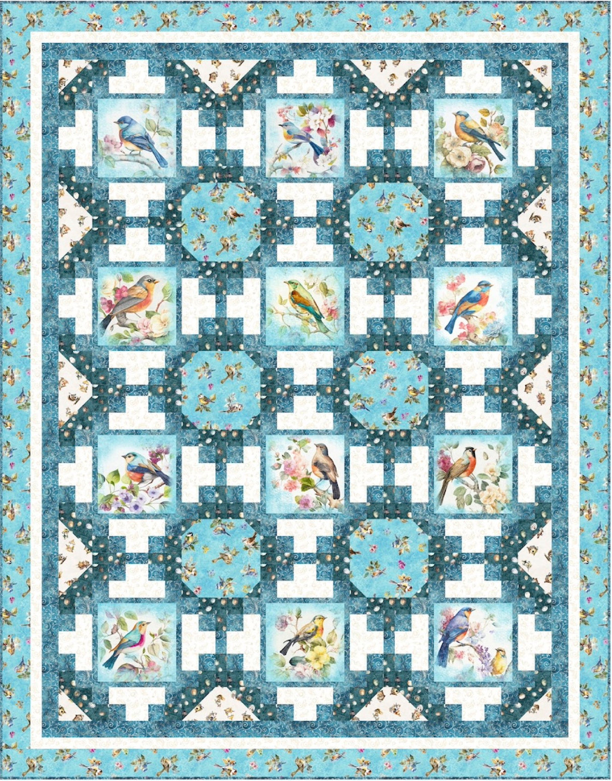 Bird Song Downloadable Pattern by Pine Tree Country Quilts