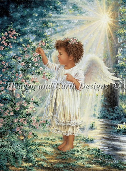 Blessings in My Fathers Garden Cross Stitch By Dona Gelsinger