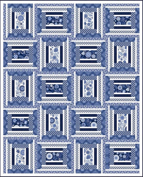 Blue Maze Downloadable Pattern