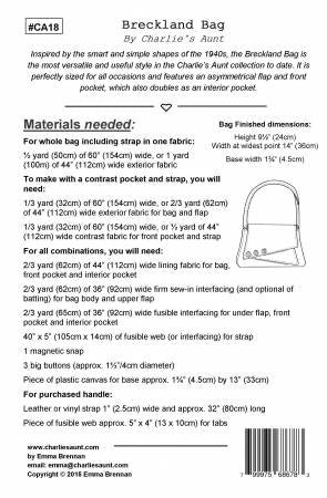 Breckland Bag Pattern