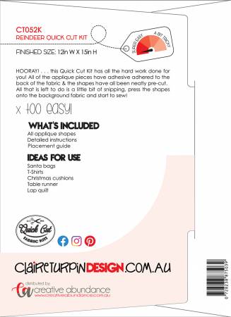 Back of the Reindeer - Quick Cut Kit by Creative Abundance