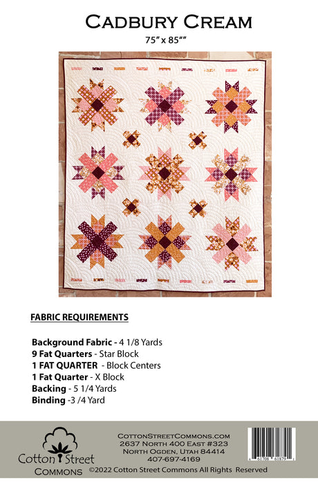 Back of the Cadbury Cream Downloadable Pattern by Cotton Street Commons