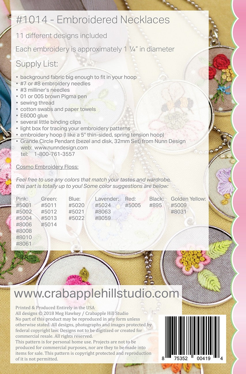 Embroidered Necklaces