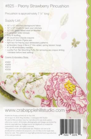 Peony Strawberry Pincushion