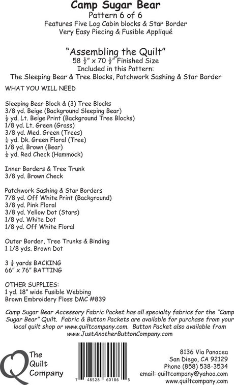 Pattern 6 Assembling the Quilt