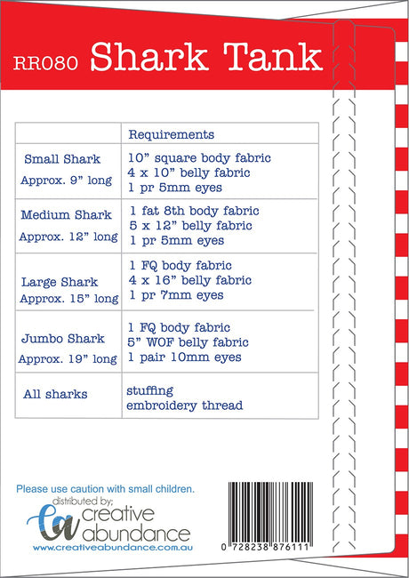 Back of the Shark Tank Pattern by Creative Abundance