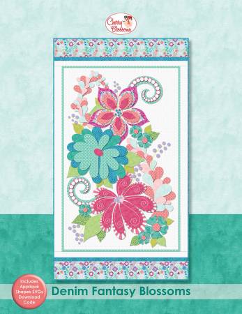 Denim Fantasy Blossoms Quilt Pattern by Cherry Blossoms