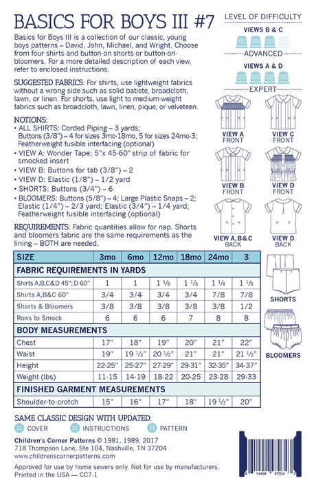 Basics for Boys III