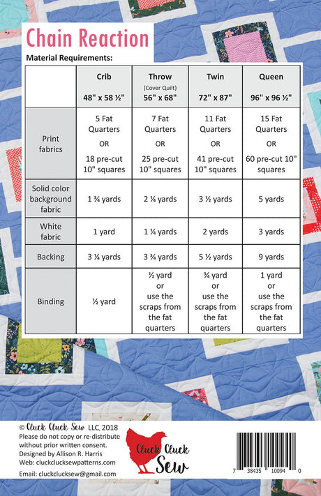 Chain Reaction Quilt Pattern