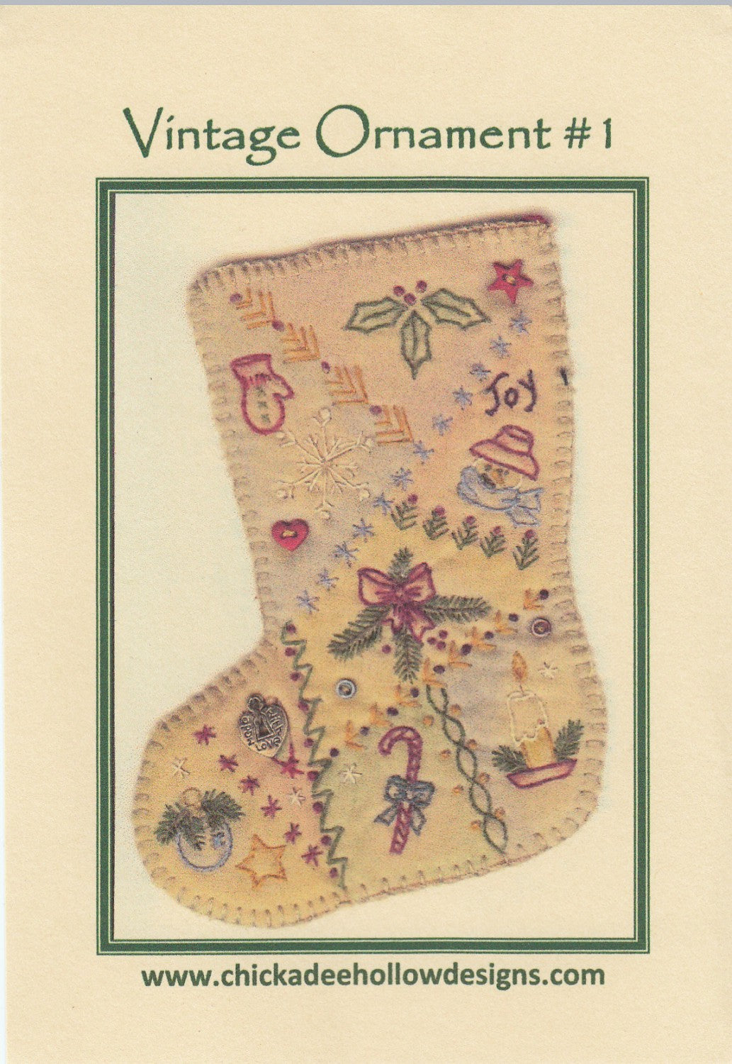 Vintage Christmas Ornament - Stocking