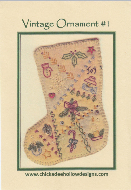 Vintage Christmas Ornament - Stocking